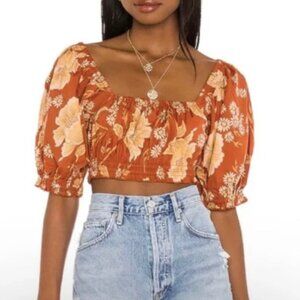 Spell & the Gypsy “Sloan” flowered crop top - Small